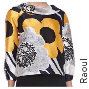 RAOUL Floral Pull Over Structured Shirt for Anthro